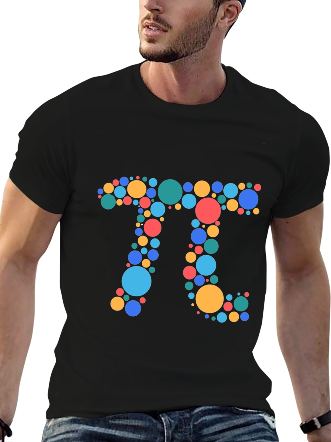 Pi Symbol T-Shirt - Colorful Circle Design