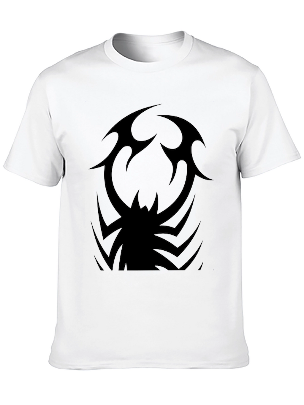 Mens Black Tribal Spider Graphic Tee