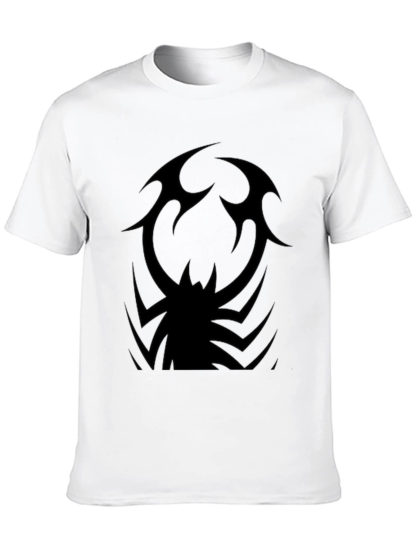 Mens Black Tribal Spider Graphic Tee