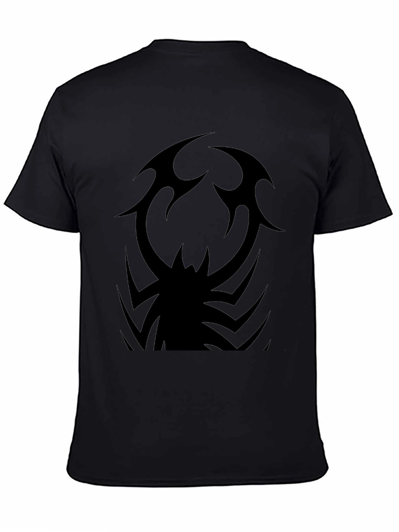 Mens Black Tribal Spider Graphic Tee