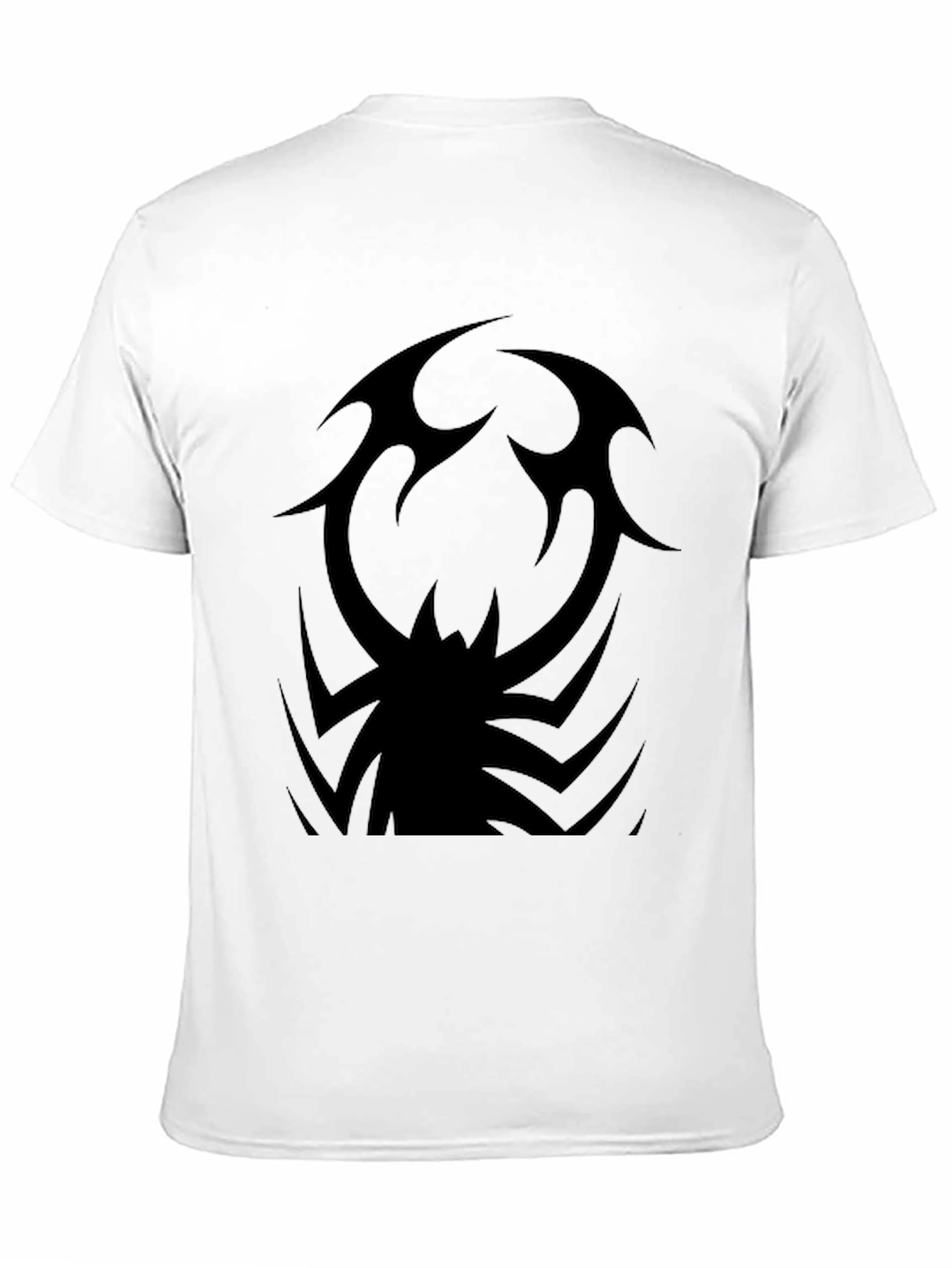 Mens Black Tribal Spider Graphic Tee