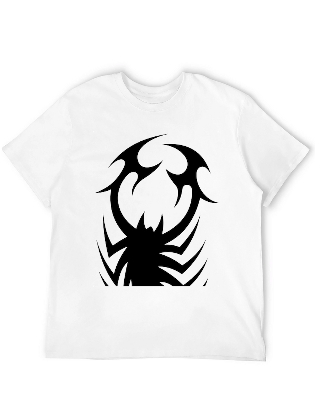Mens Black Tribal Spider Graphic Tee