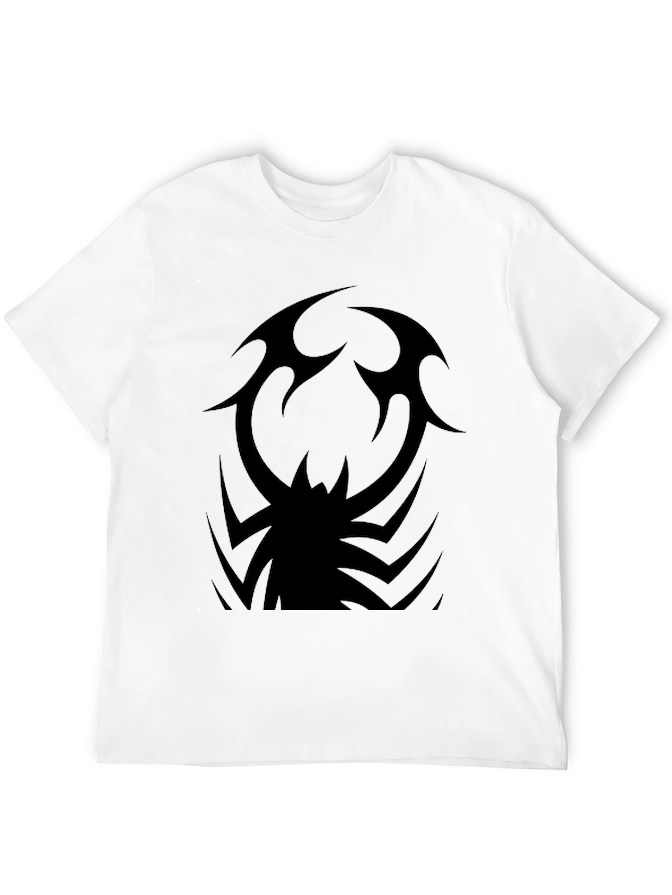 Mens Black Tribal Spider Graphic Tee