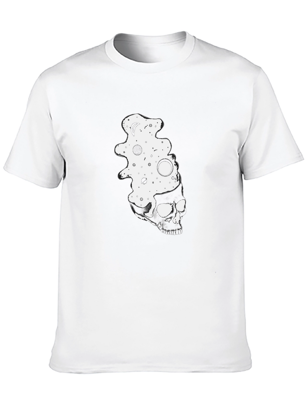 Skull & Space Black Graphic Tee