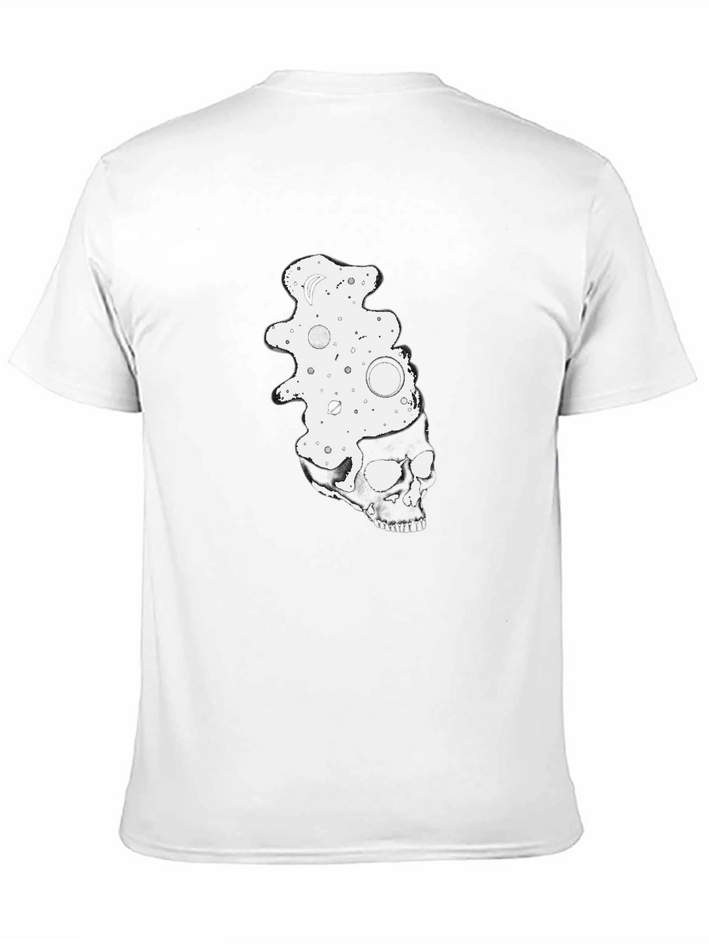 Skull & Space Black Graphic Tee