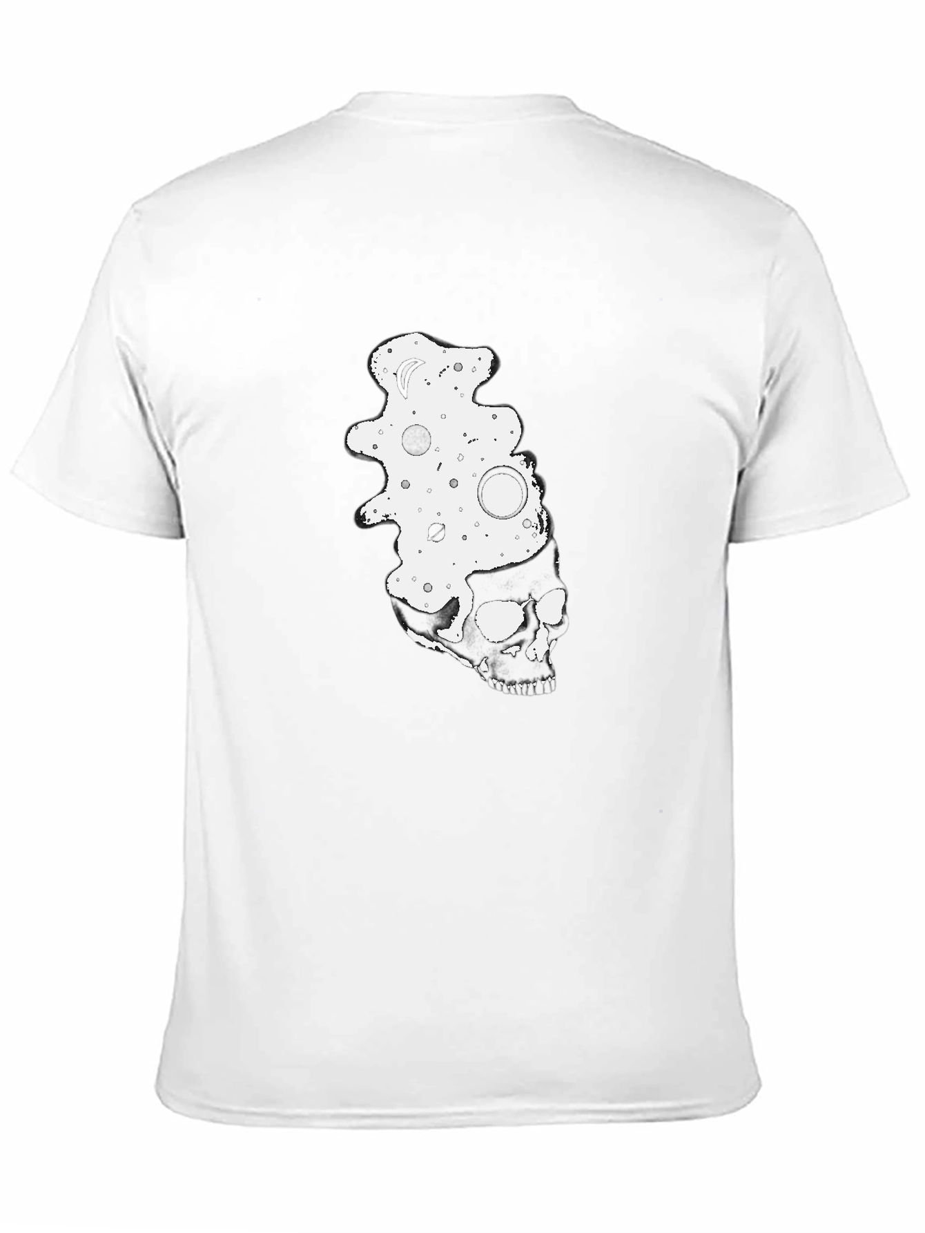 Skull & Space Black Graphic Tee