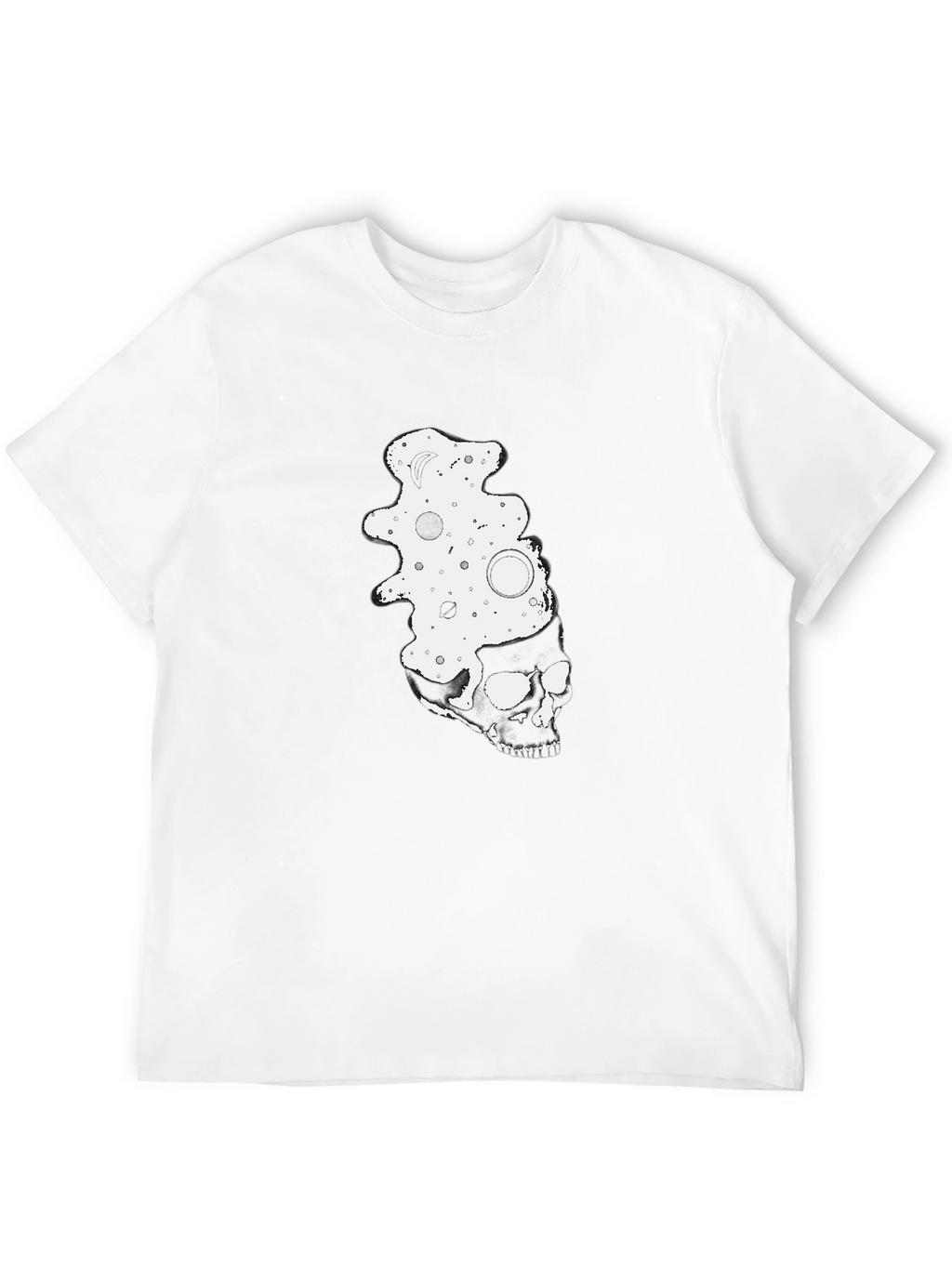 Skull & Space Black Graphic Tee