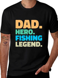 Dad Hero Fishing Legend Graphic T-Shirt