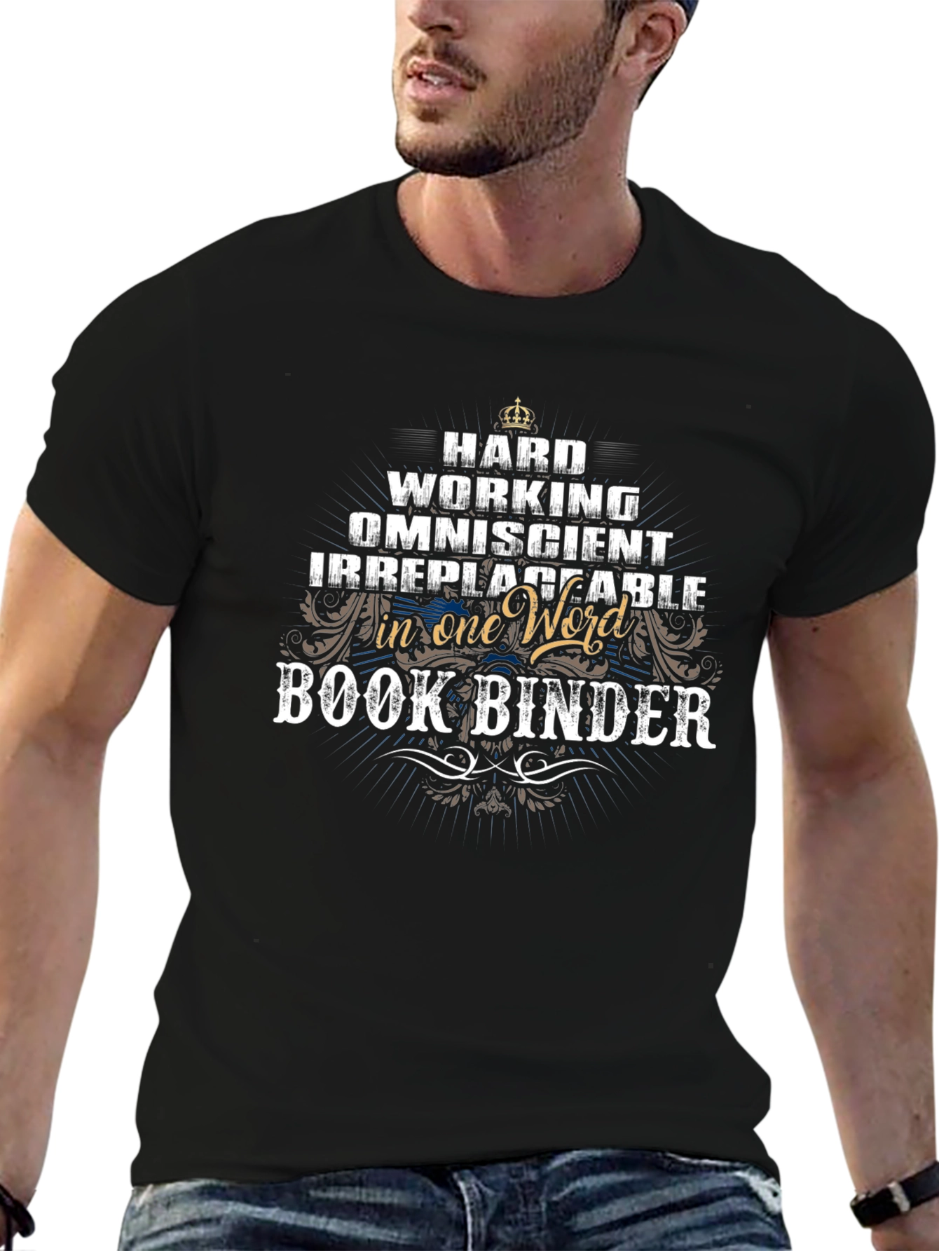 Hard Working Book Binder Graphic Tee