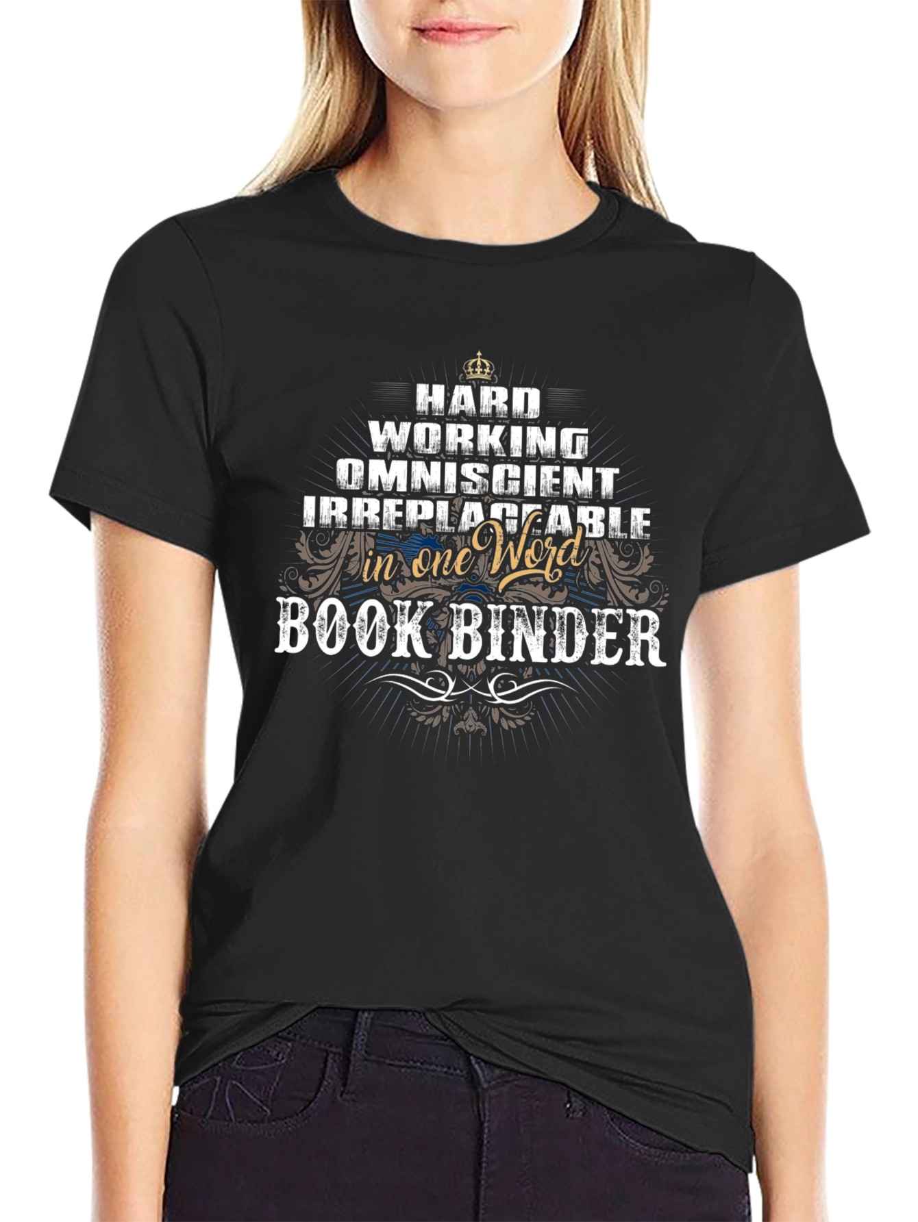 Hard Working Book Binder Graphic Tee