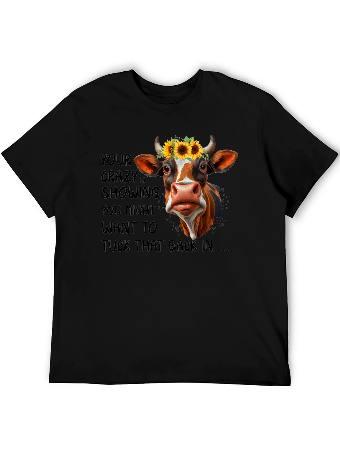 Crazy Cow Sunflower Graphic Tee