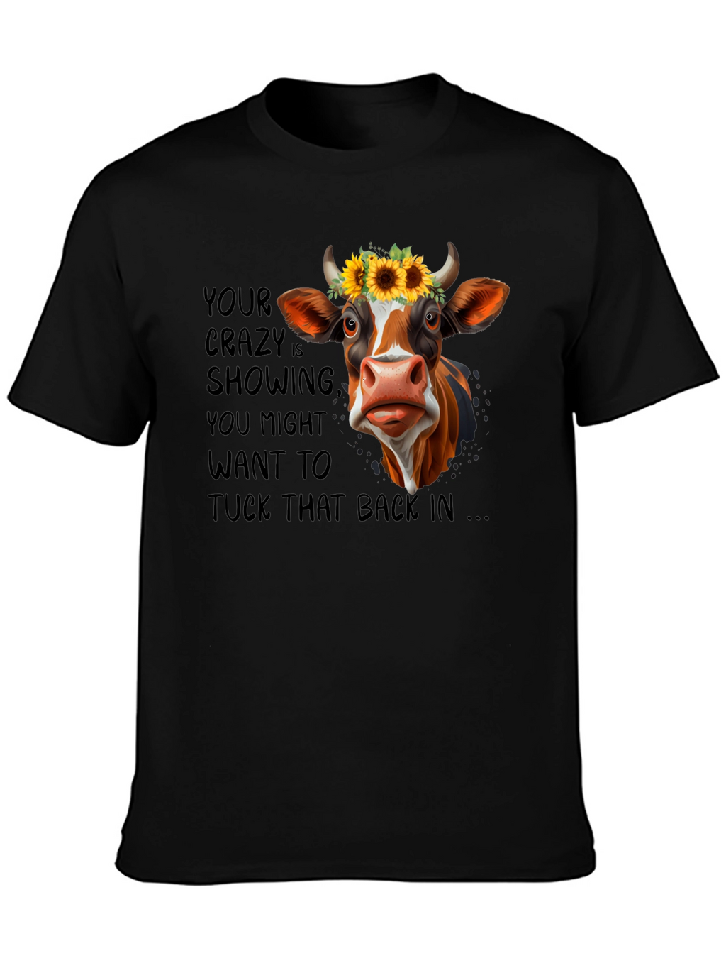 Crazy Cow Sunflower Graphic Tee