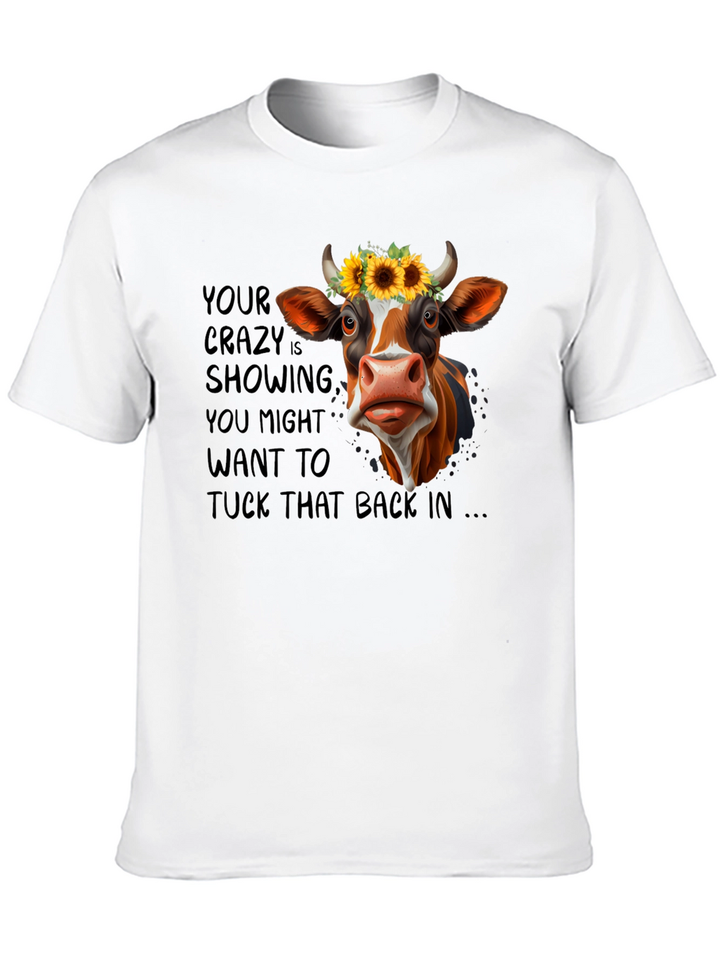 Crazy Cow Sunflower Graphic Tee