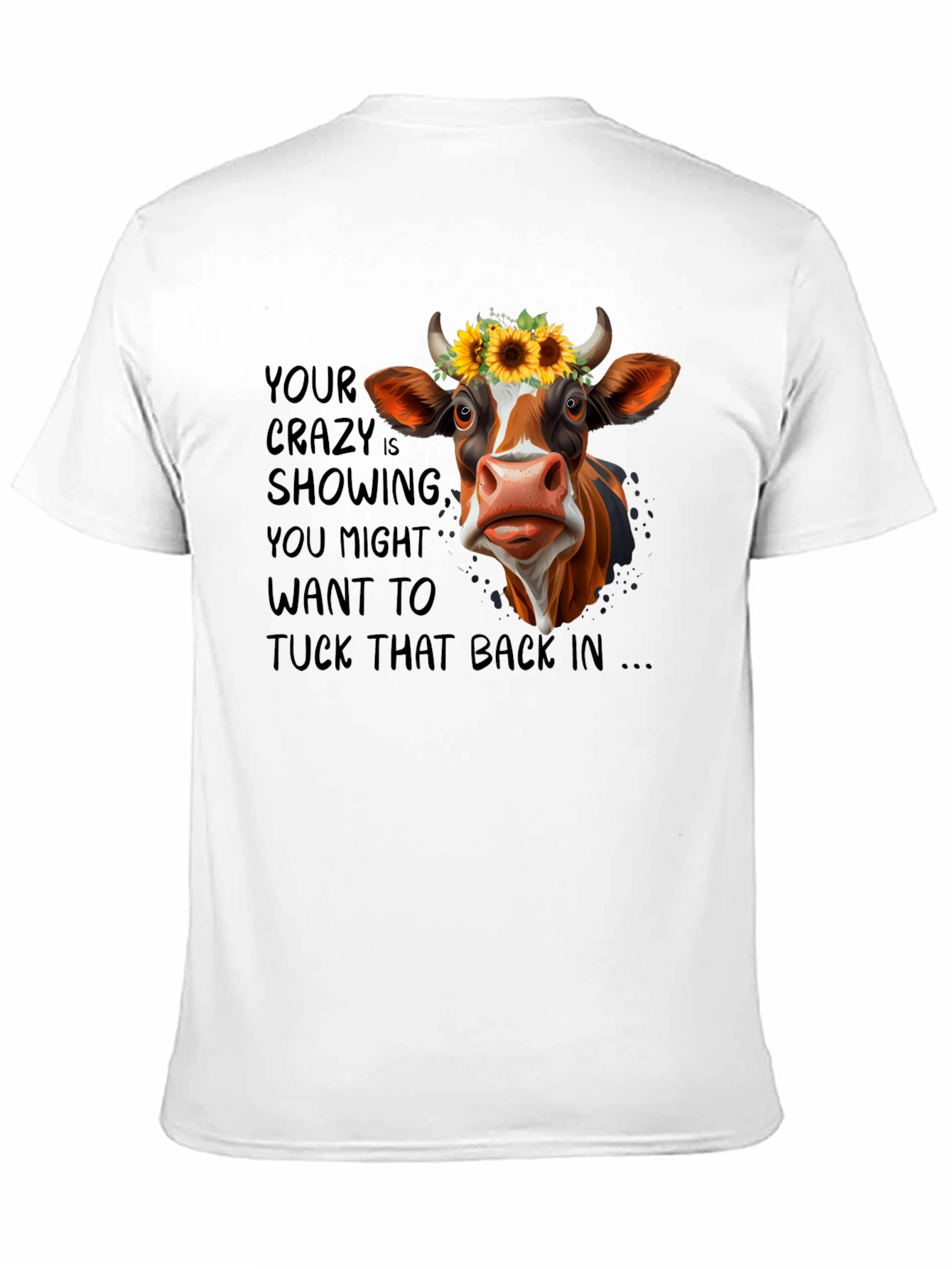 Crazy Cow Sunflower Graphic Tee