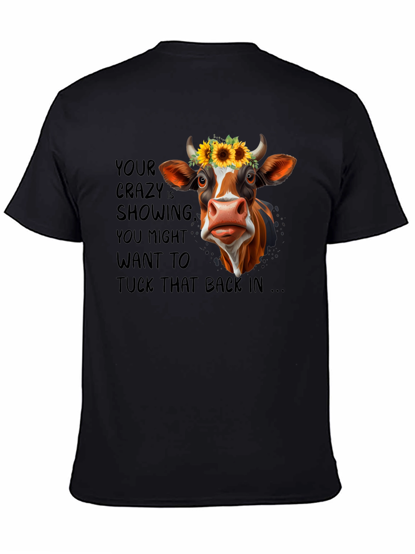 Crazy Cow Sunflower Graphic Tee