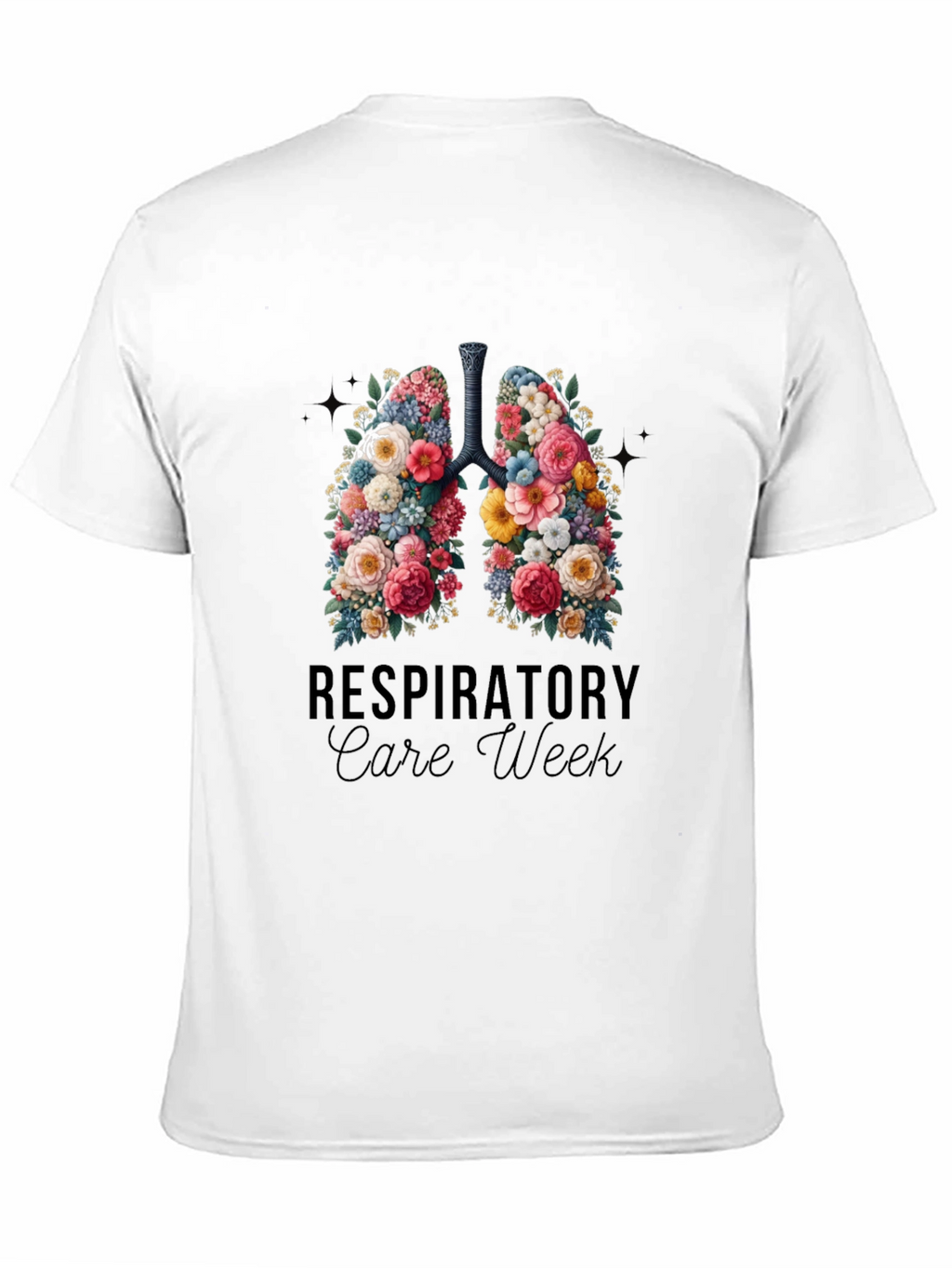 Respiratory Care Week Floral Lungs T-Shirt
