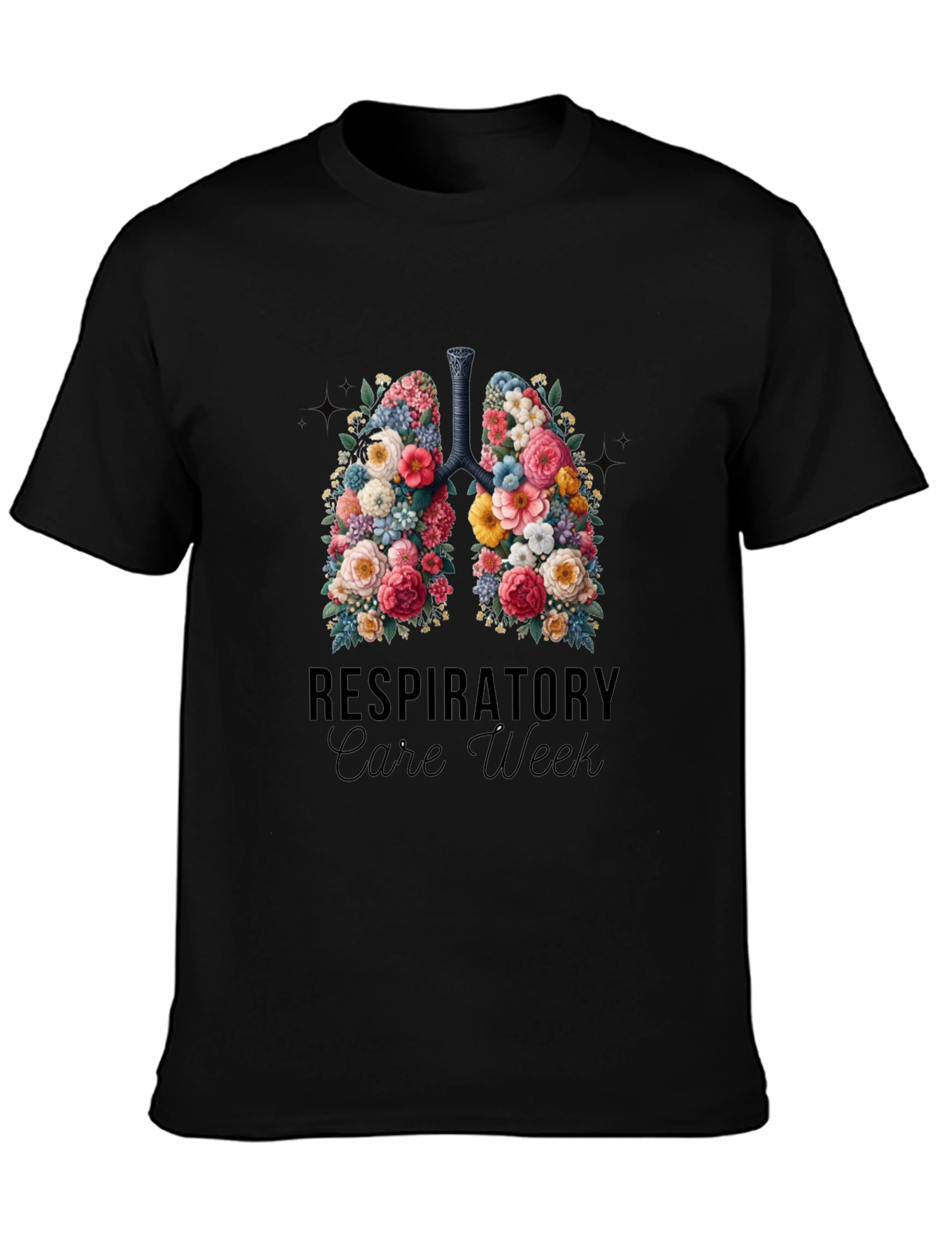 Respiratory Care Week Floral Lungs T-Shirt