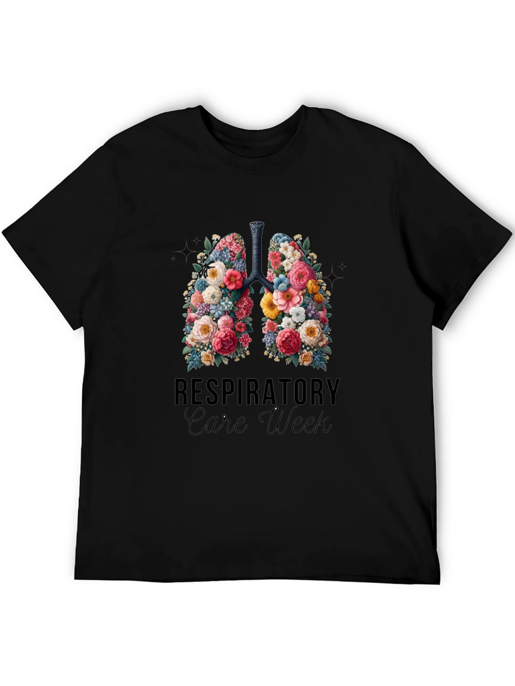 Respiratory Care Week Floral Lungs T-Shirt