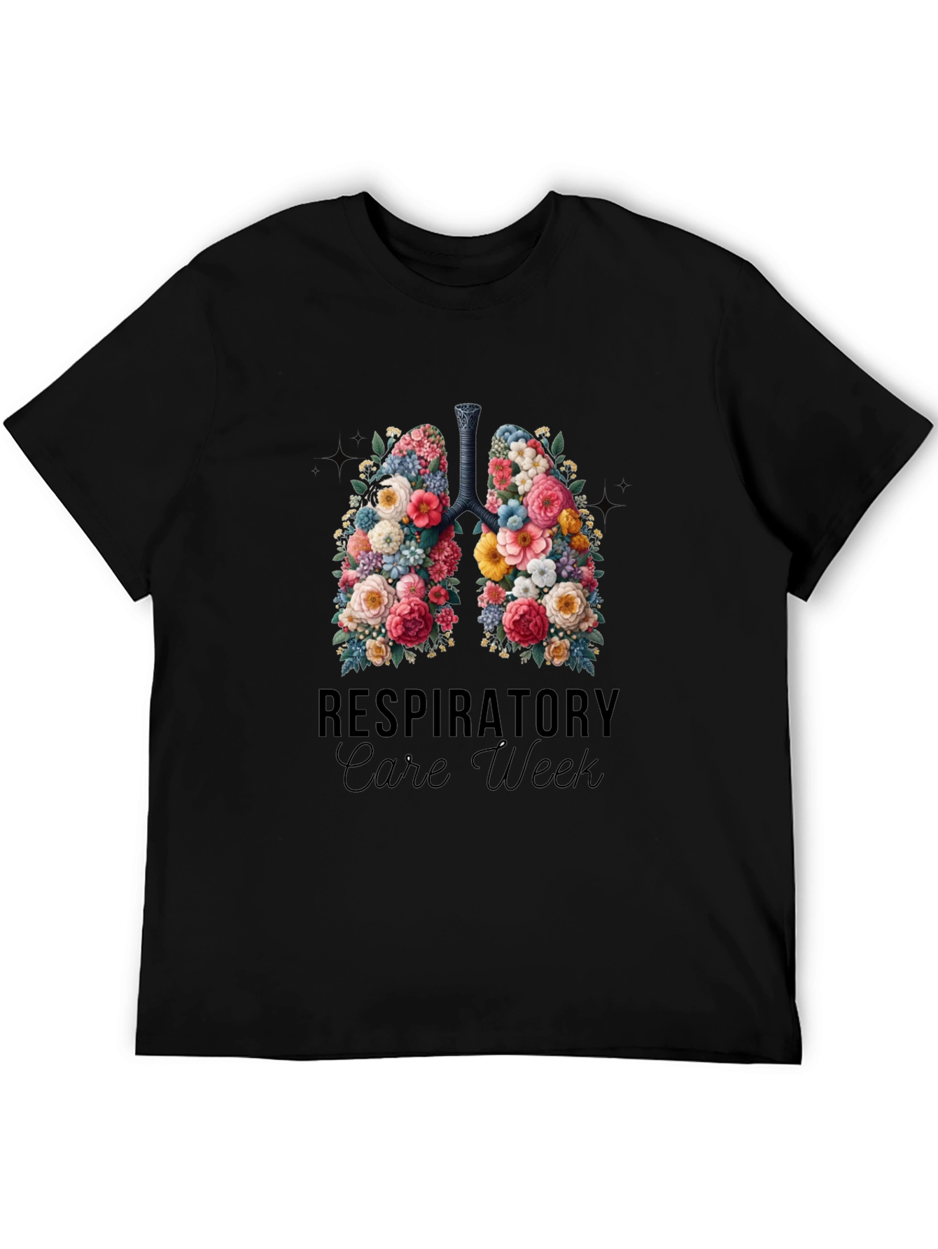 Respiratory Care Week Floral Lungs T-Shirt