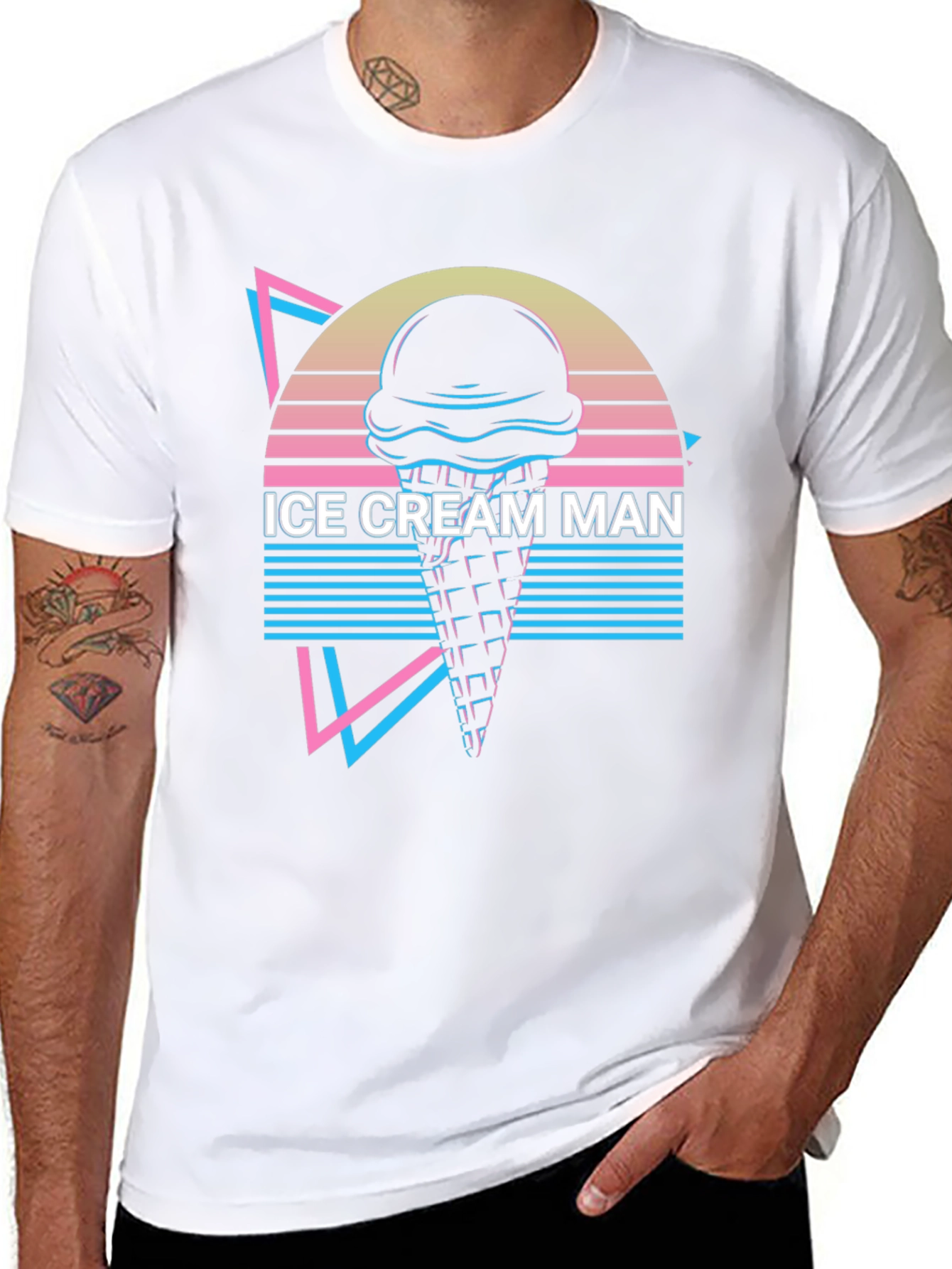 Retro Ice Cream Man Graphic Tee