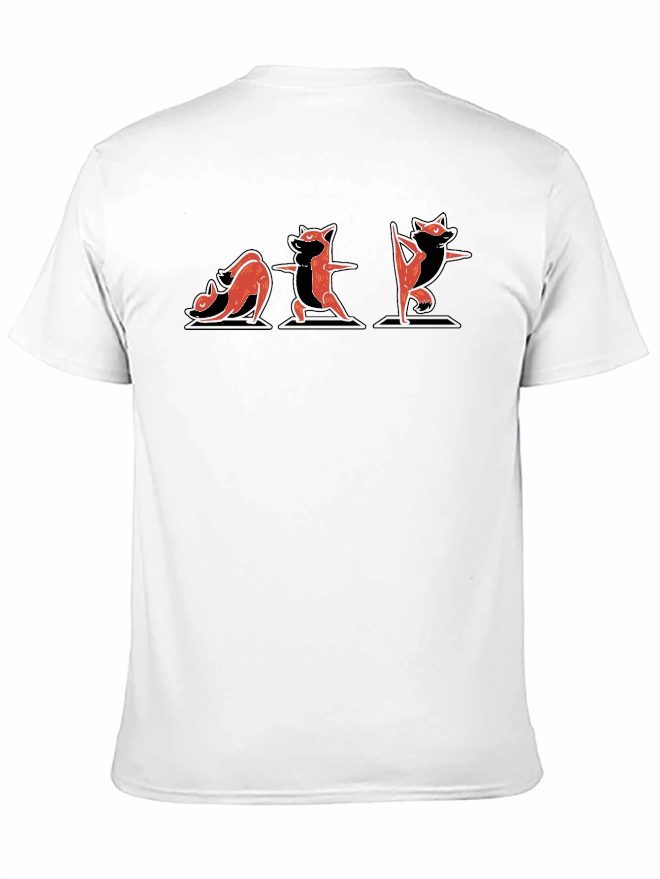 Yoga Raccoon Graphic Tee - Black Cotton T-Shirt