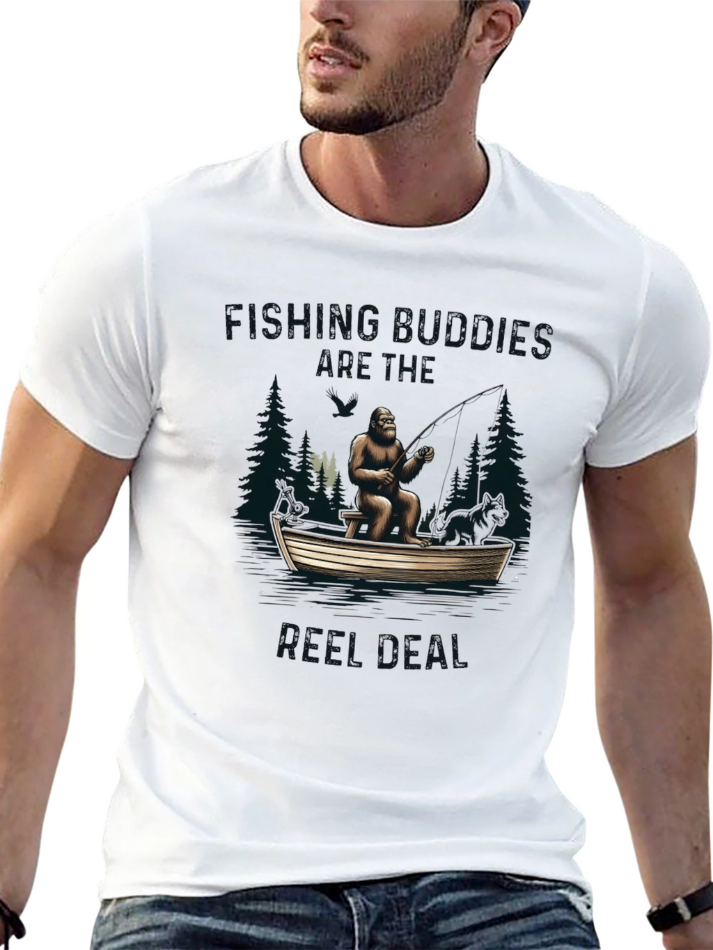 Fishing Buddies Are Real Bigfoot T-Shirt
