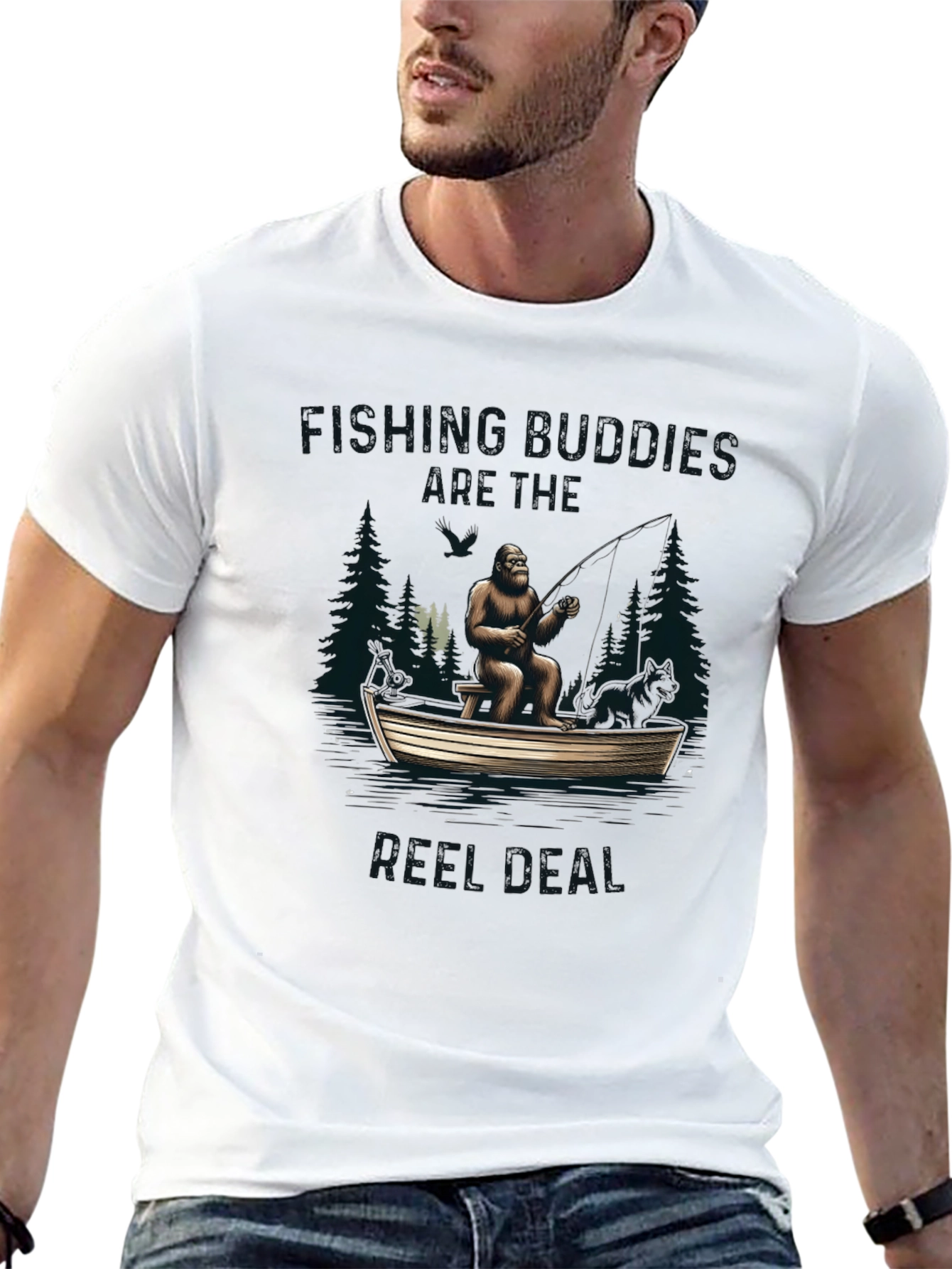 Fishing Buddies Are Real Bigfoot T-Shirt