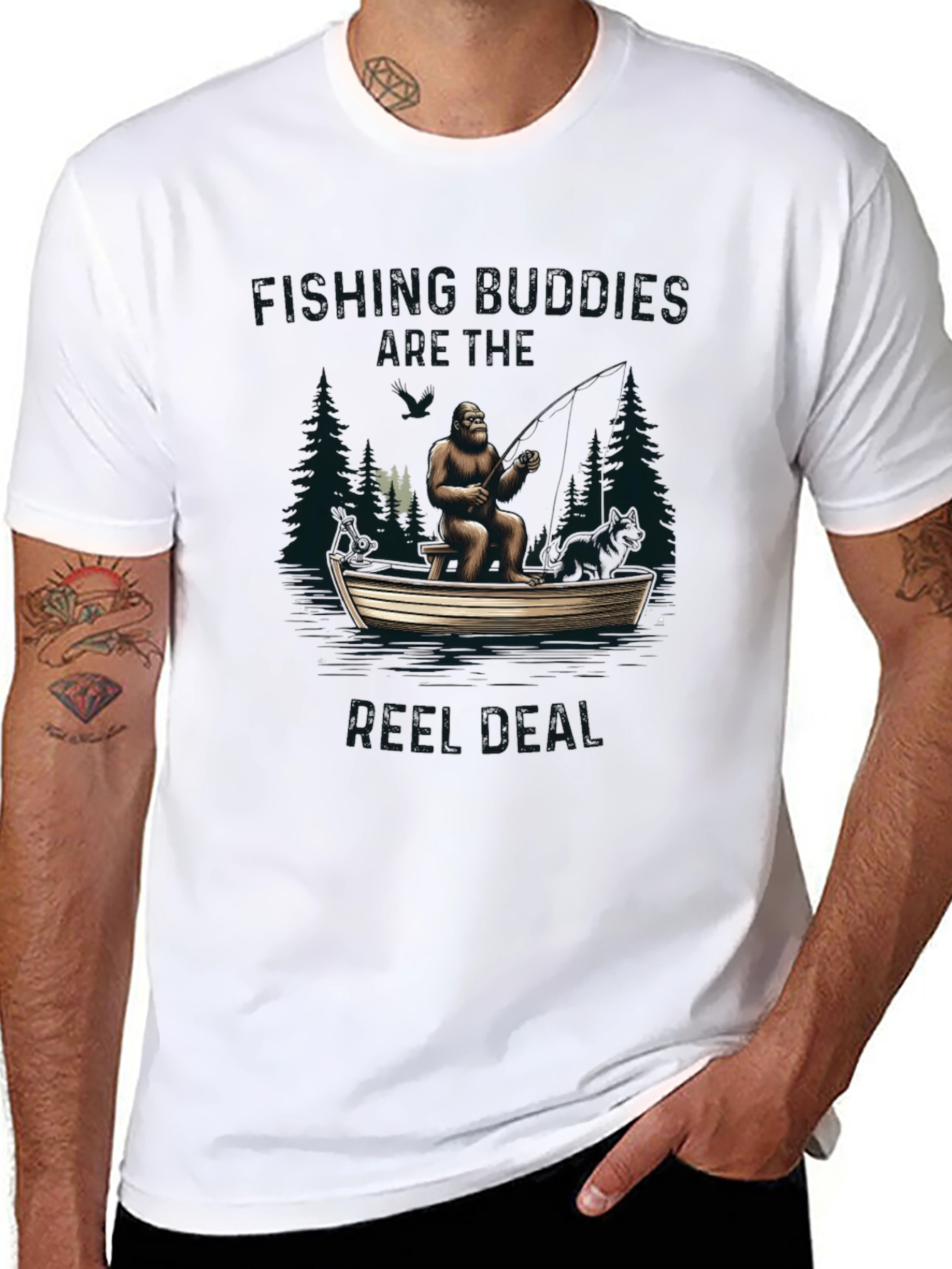 Fishing Buddies Are Real Bigfoot T-Shirt