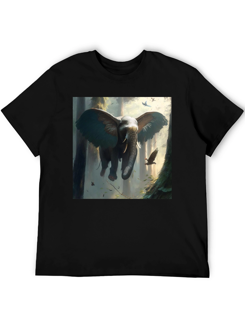 Elephant Flight T-Shirt - Artistic Graphic Tee