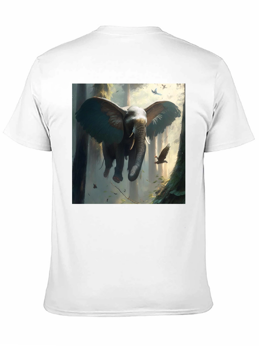 Elephant Flight T-Shirt - Artistic Graphic Tee