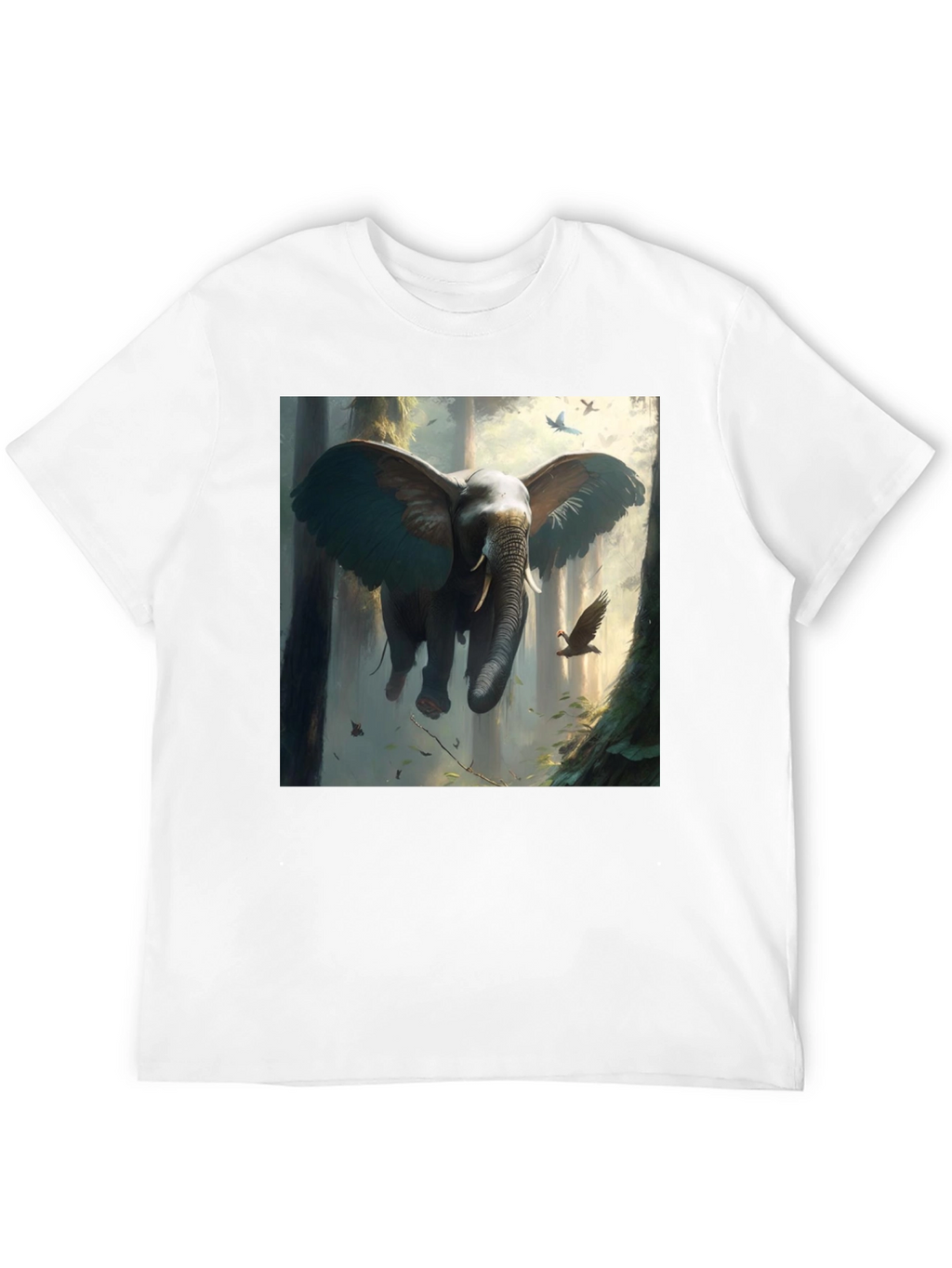 Elephant Flight T-Shirt - Artistic Graphic Tee