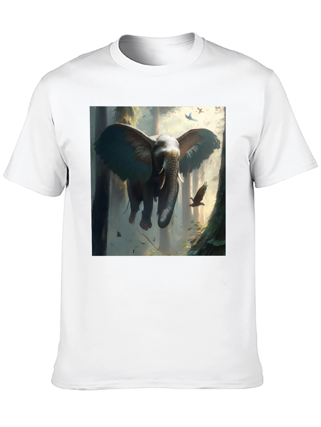 Elephant Flight T-Shirt - Artistic Graphic Tee