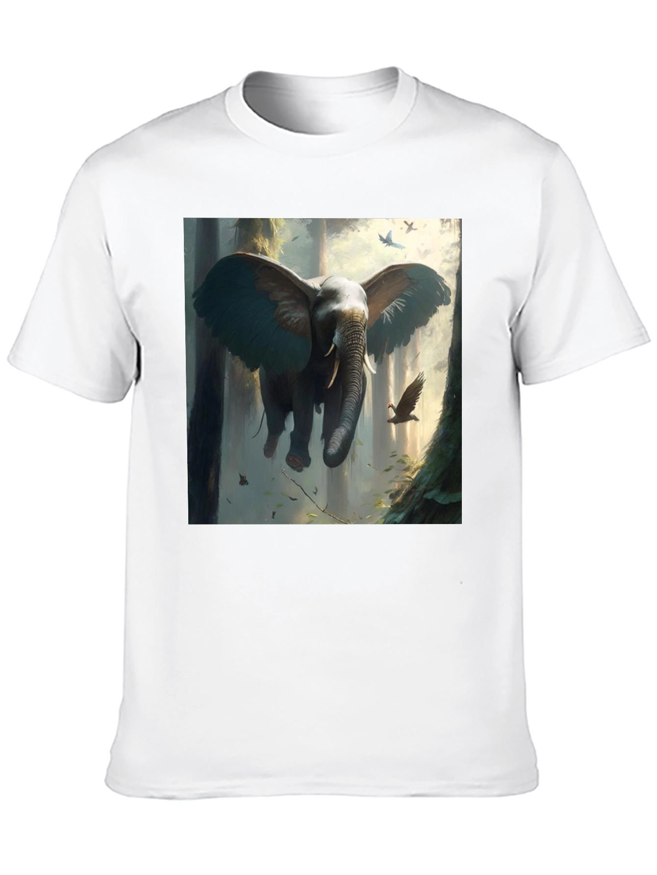 Elephant Flight T-Shirt - Artistic Graphic Tee