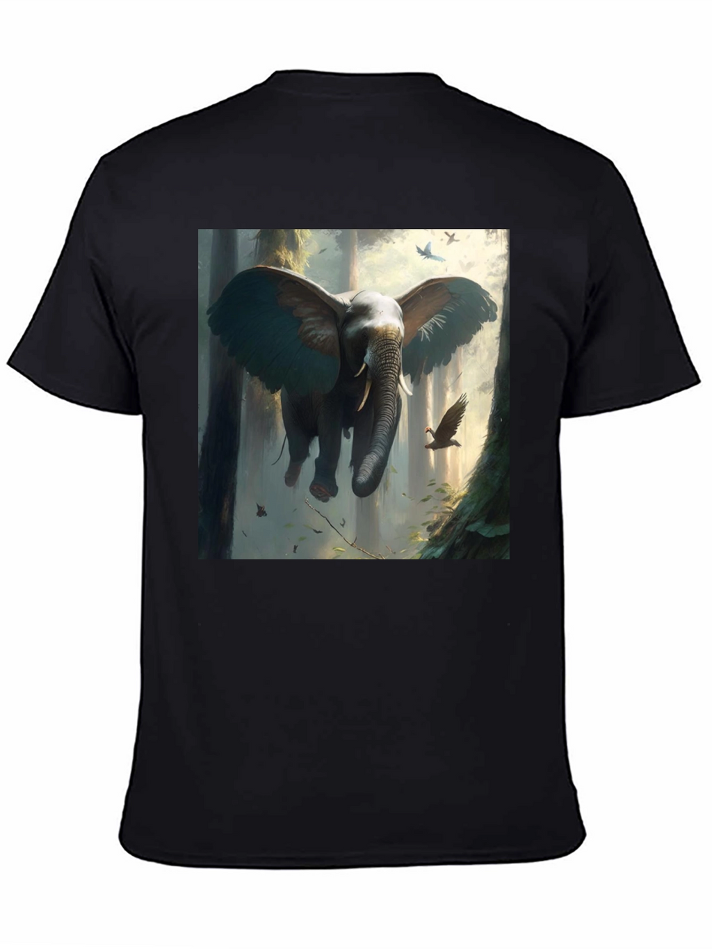 Elephant Flight T-Shirt - Artistic Graphic Tee