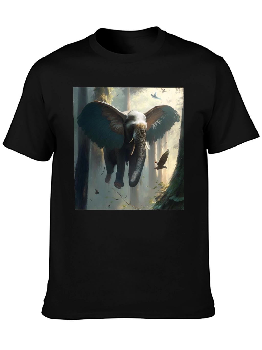 Elephant Flight T-Shirt - Artistic Graphic Tee