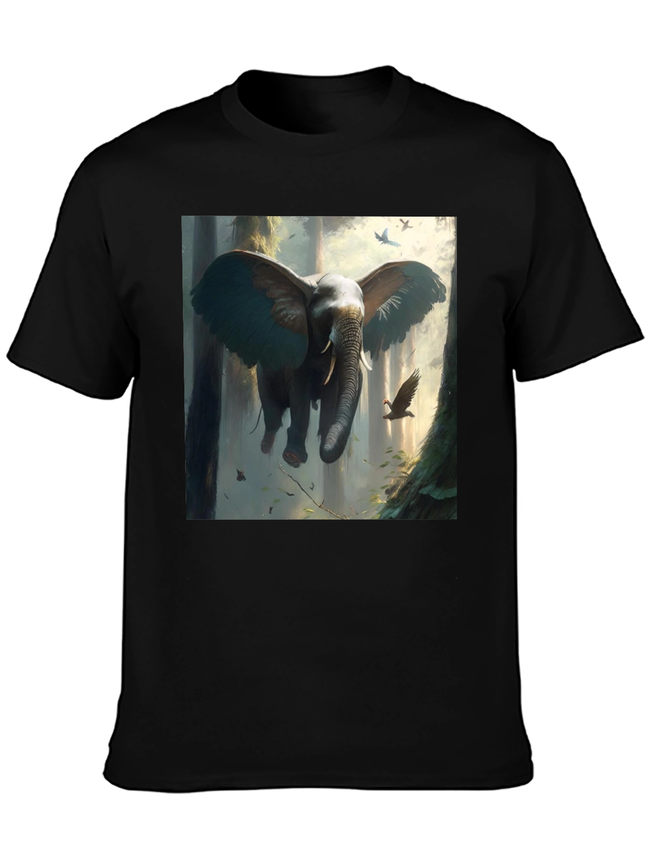 Elephant Flight T-Shirt - Artistic Graphic Tee