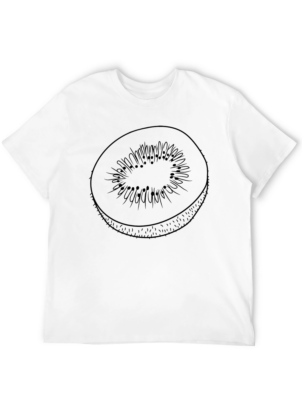 Kiwi Slice Graphic Print T-Shirt - Black