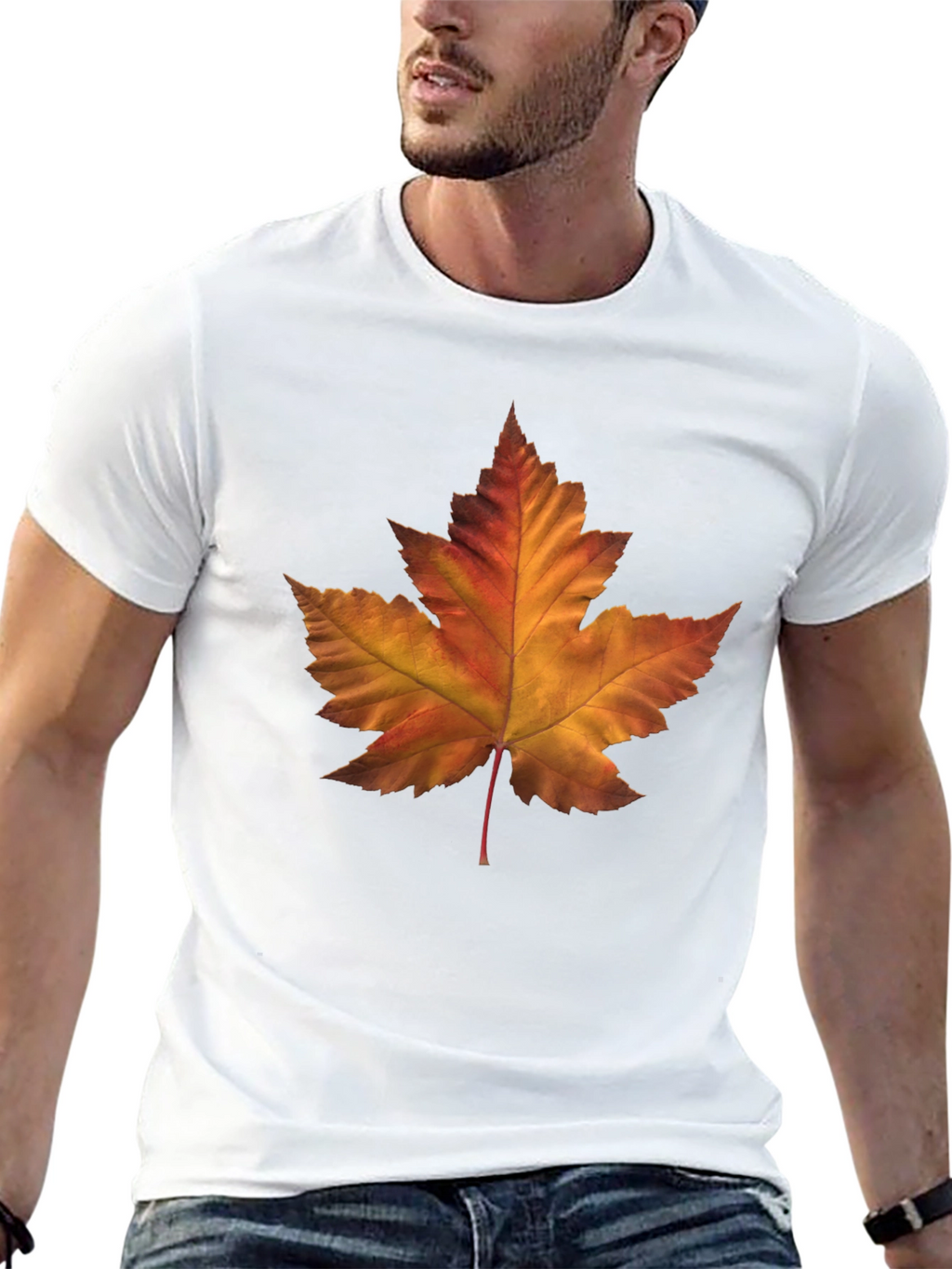Autumn Maple Leaf Graphic T-Shirt - Stylish Fall Fashion