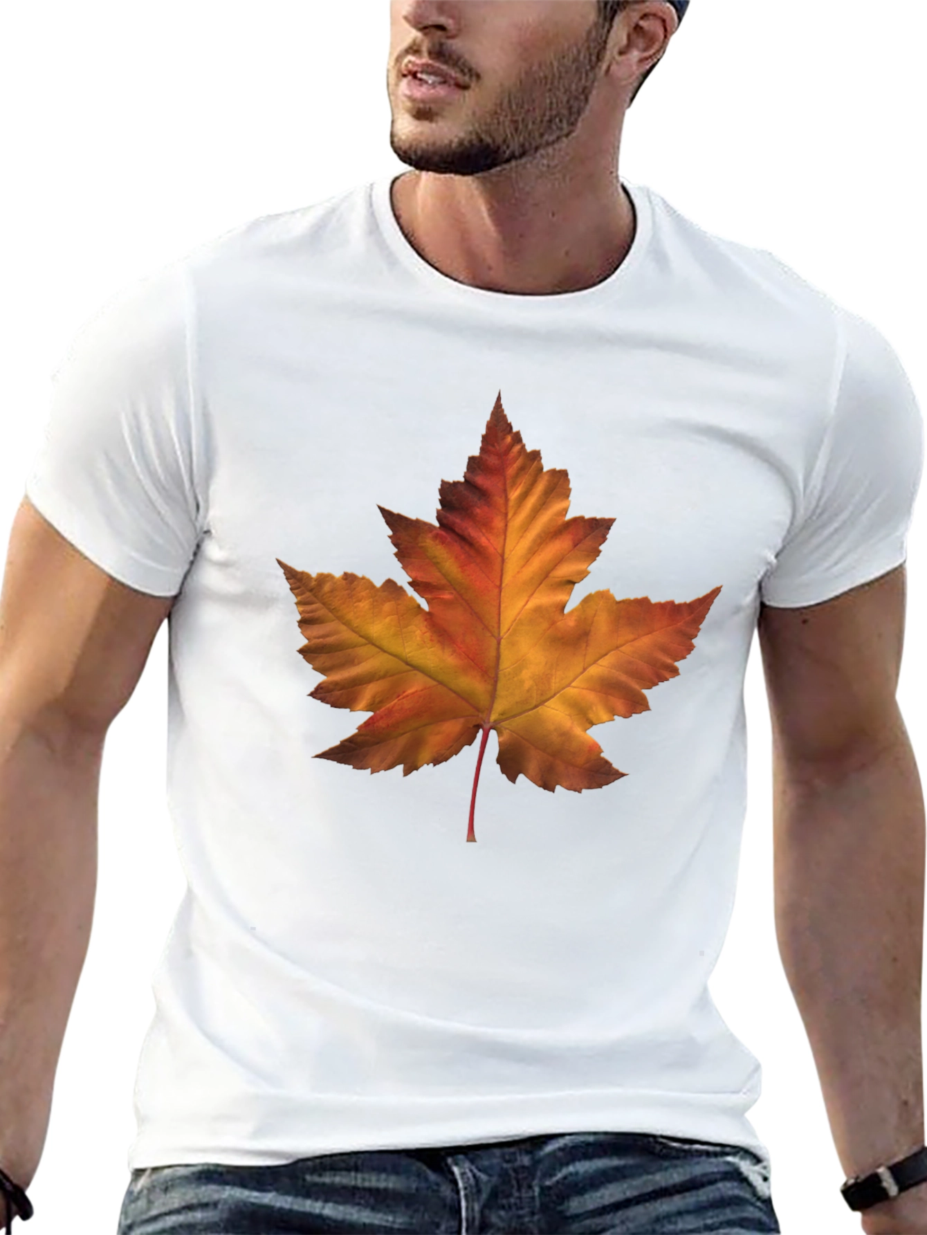 Autumn Maple Leaf Graphic T-Shirt - Stylish Fall Fashion