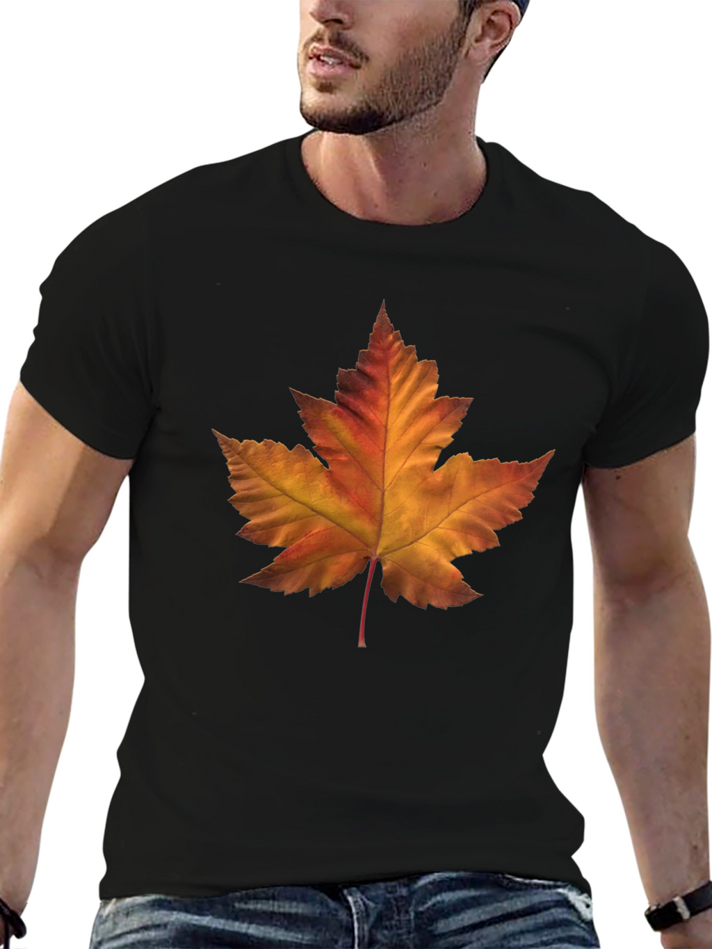 Autumn Maple Leaf Graphic T-Shirt - Stylish Fall Fashion