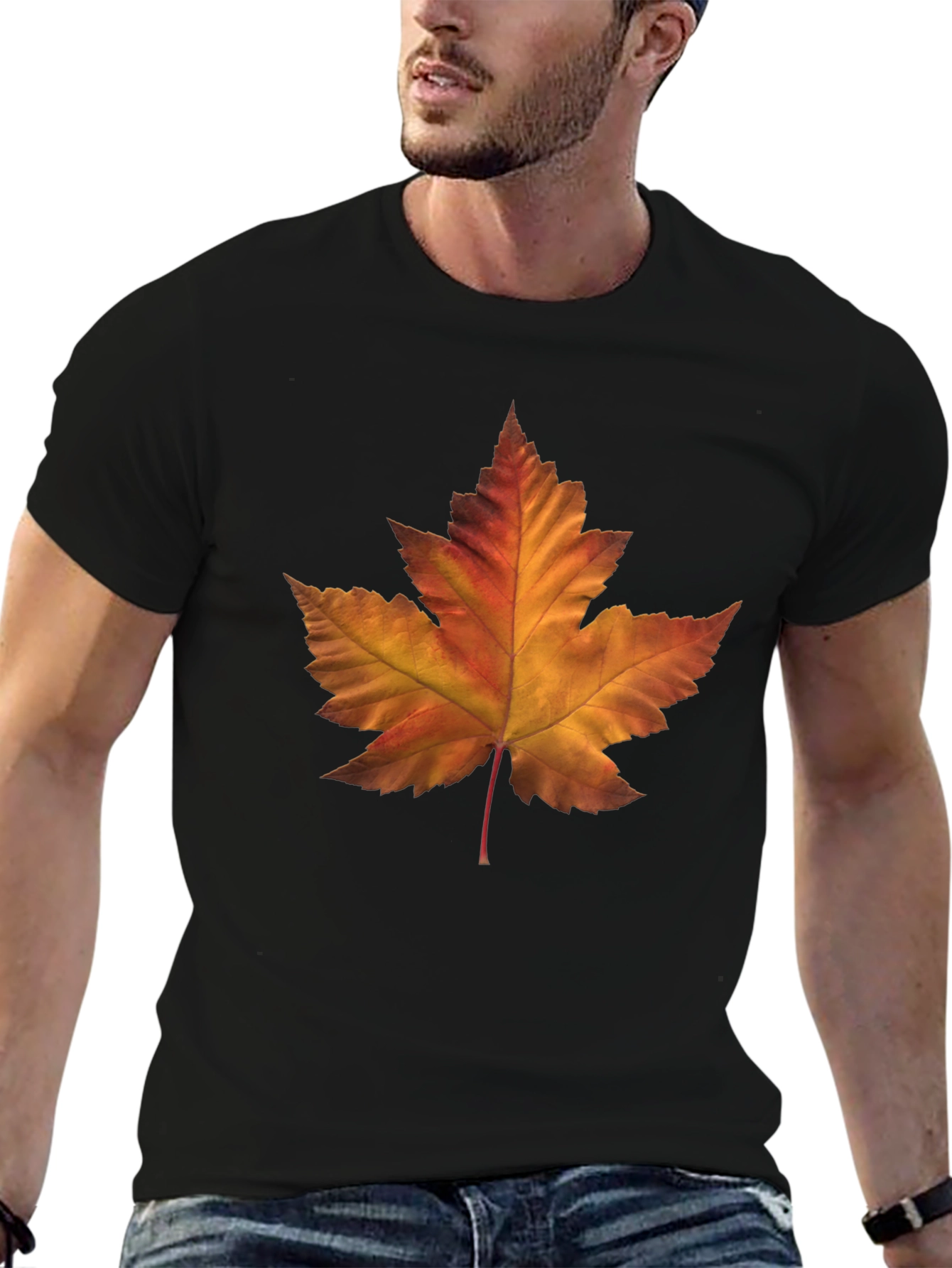 Autumn Maple Leaf Graphic T-Shirt - Stylish Fall Fashion