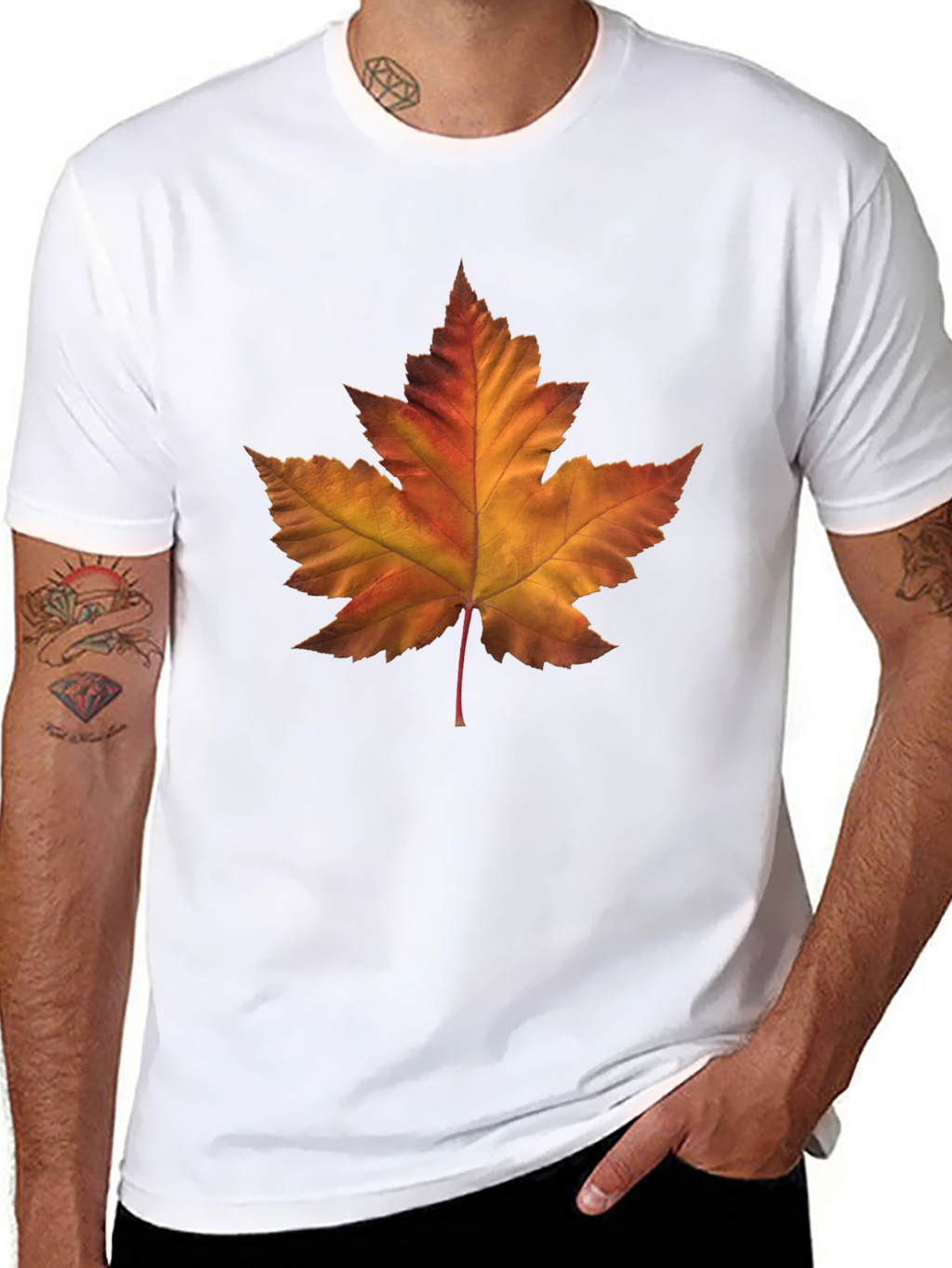 Autumn Maple Leaf Graphic T-Shirt - Stylish Fall Fashion