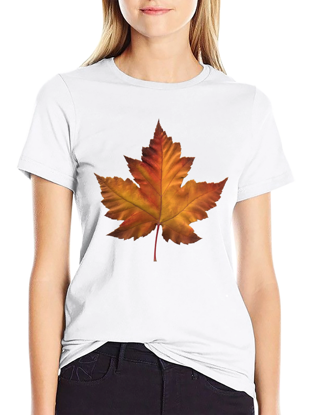 Autumn Maple Leaf Graphic T-Shirt - Stylish Fall Fashion