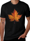 Autumn Maple Leaf Graphic T-Shirt - Stylish Fall Fashion