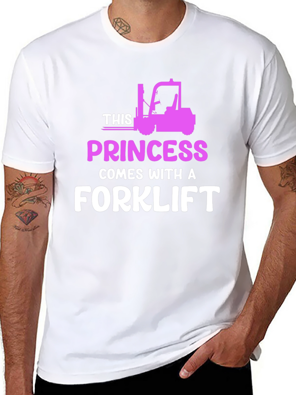 Princess Forklift T-Shirt - Funny Womens Workwear