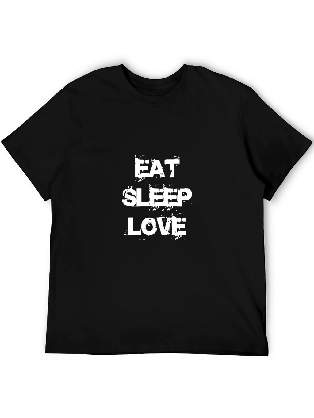 Eat Sleep Love Graphic Tee - Trendy Black T-Shirt