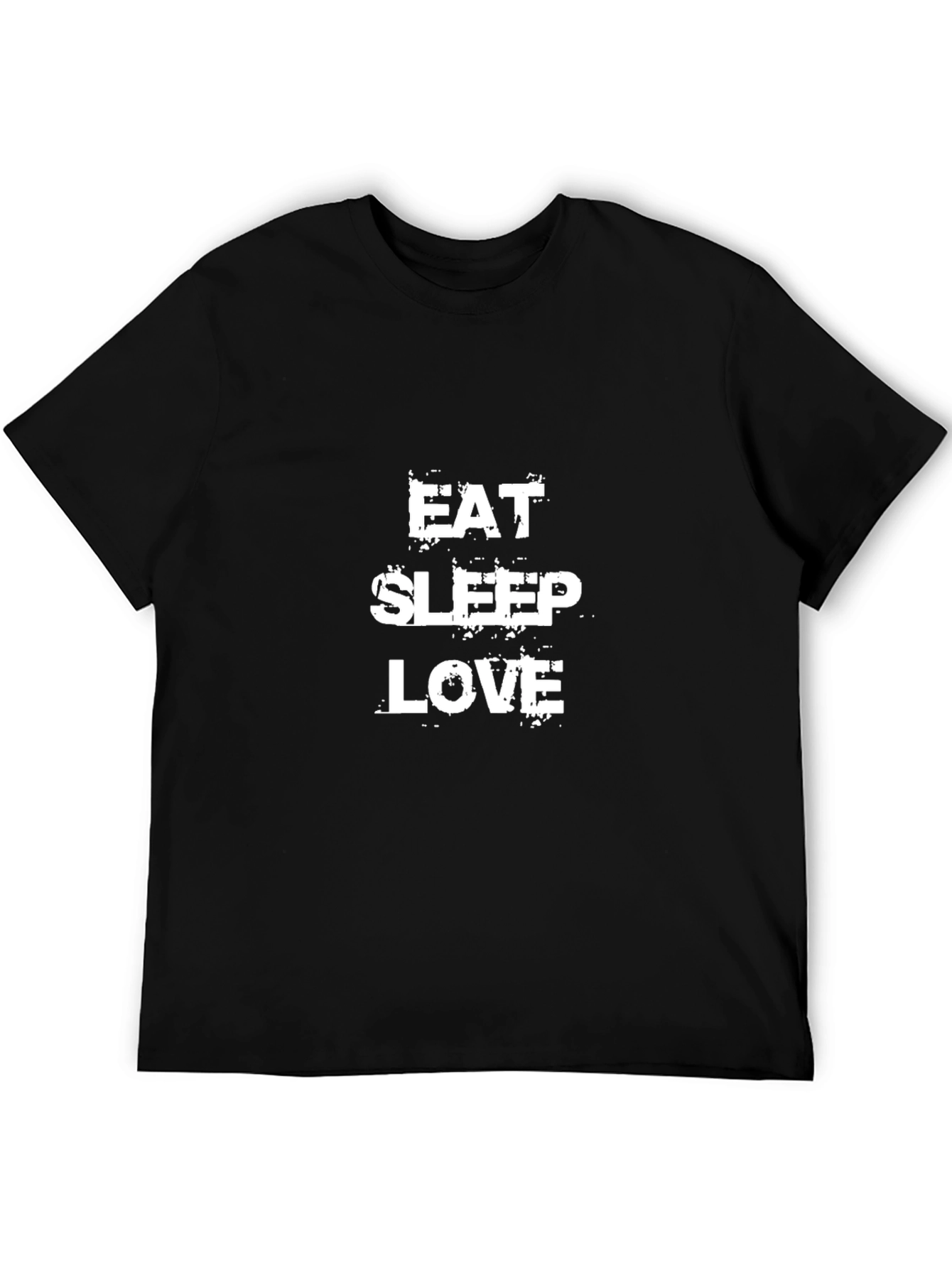 Eat Sleep Love Graphic Tee - Trendy Black T-Shirt
