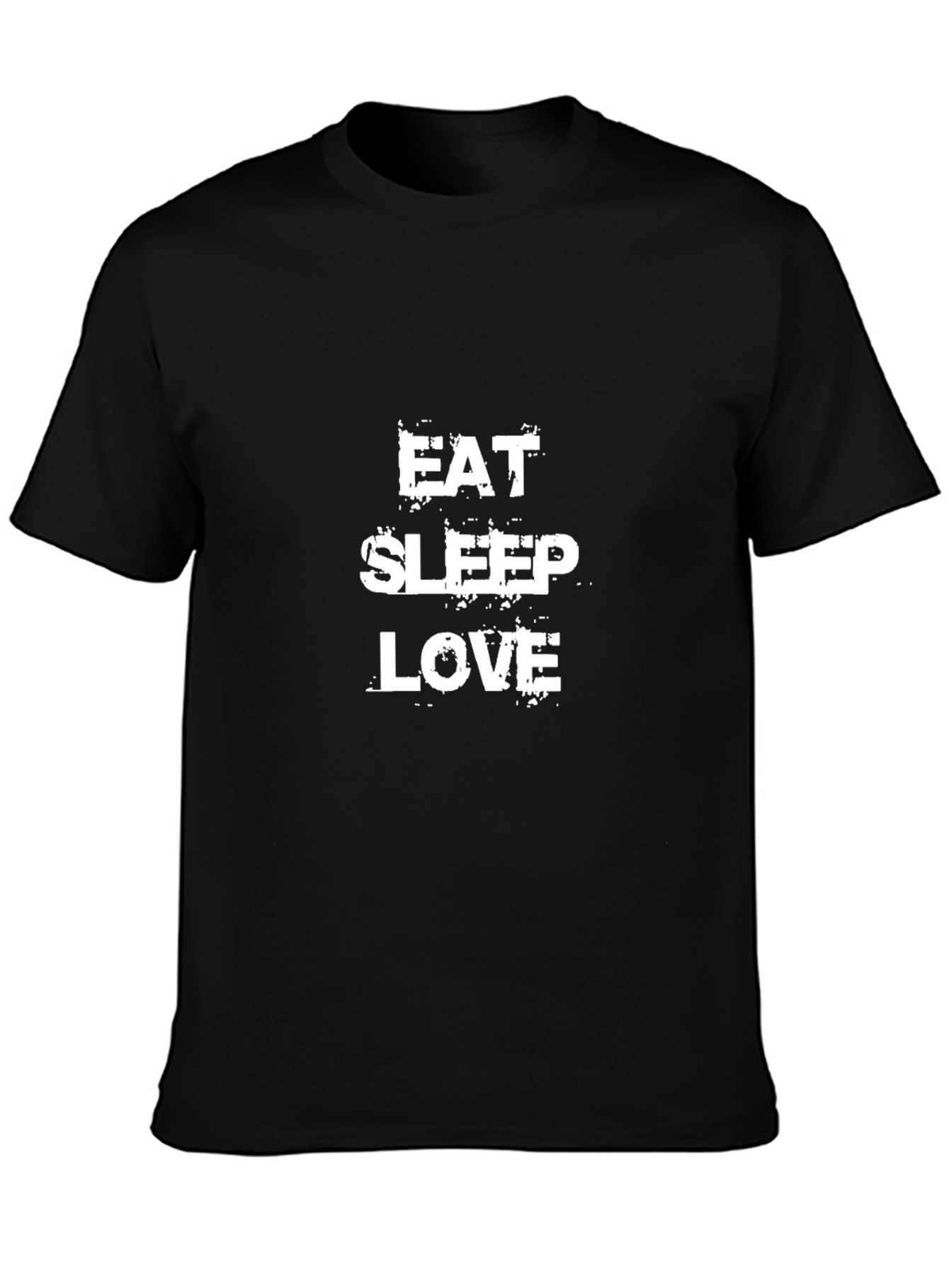 Eat Sleep Love Graphic Tee - Trendy Black T-Shirt