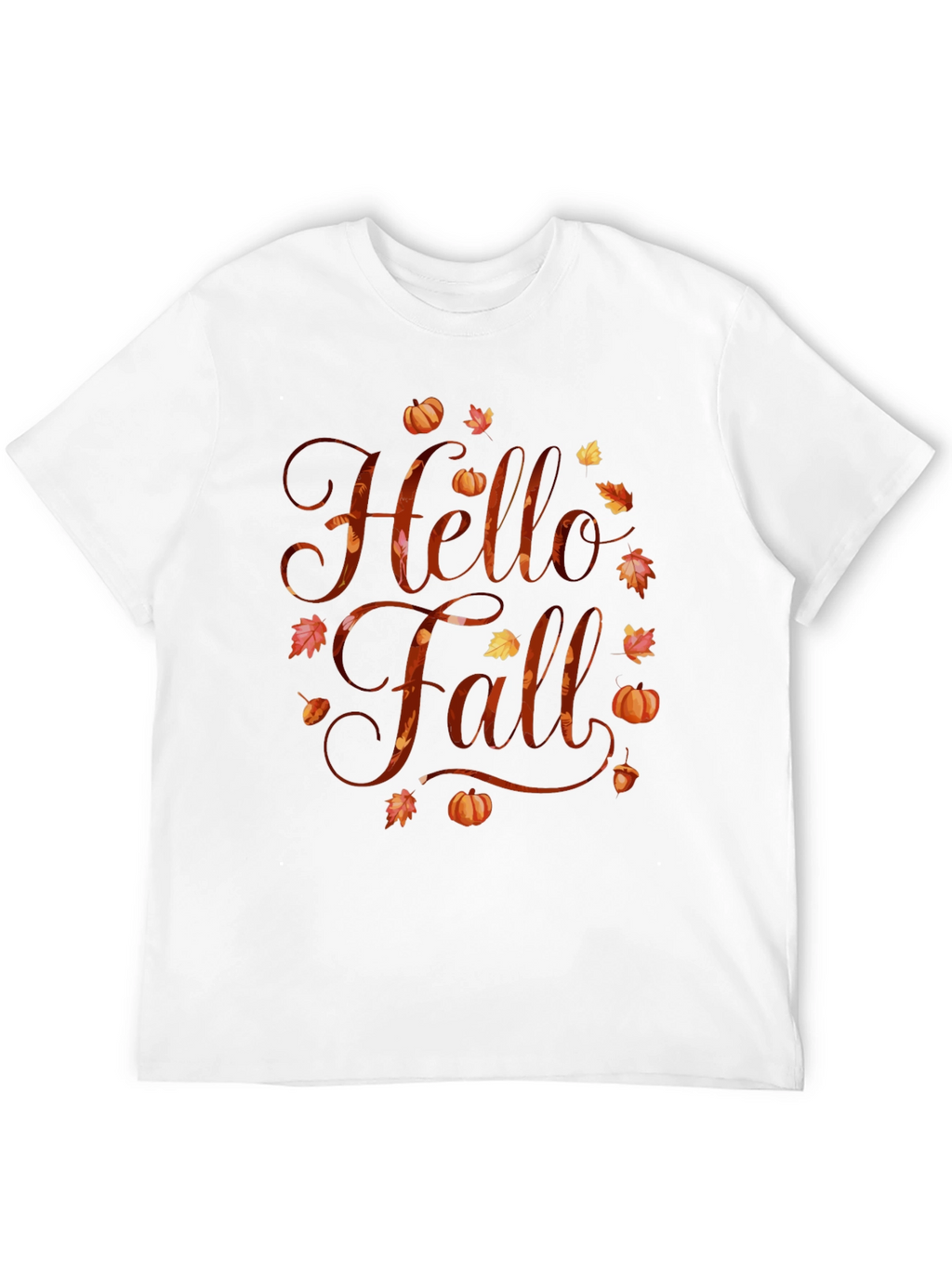 Hello Fall Graphic Tee - Autumn Season Shirt