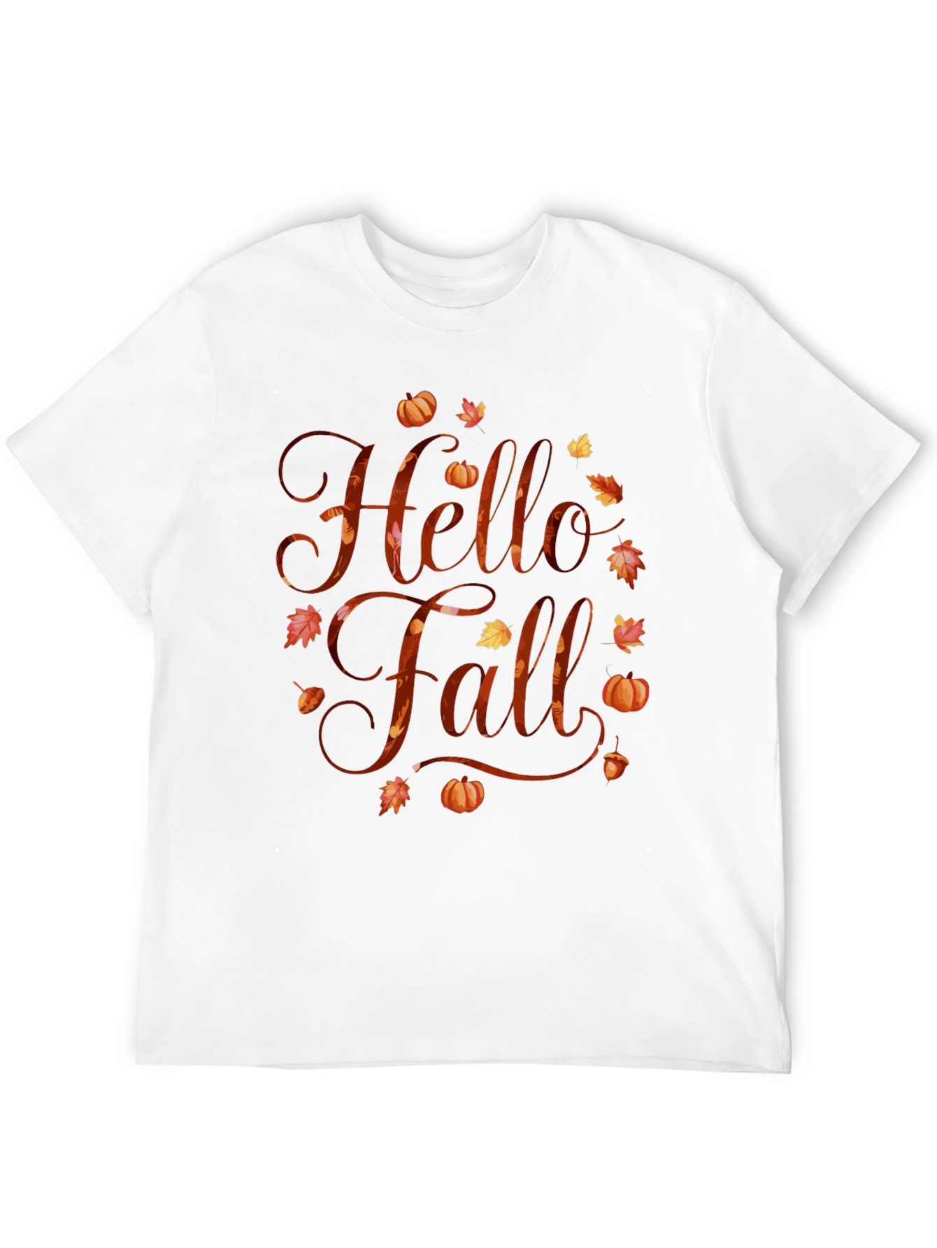 Hello Fall Graphic Tee - Autumn Season Shirt